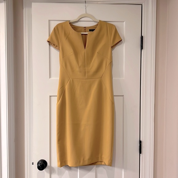 Banana Republic Dresses & Skirts - Gold Banana Republic Sheath Dress Size 4